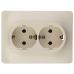 Розетка Systeme Electric Glossa встраиваемая бежевая (GSL000224)