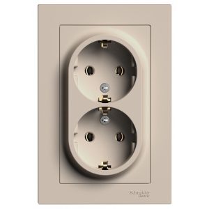 Розетка Systeme Electric AtlasDesign встраиваемая песочная (ATN001224)