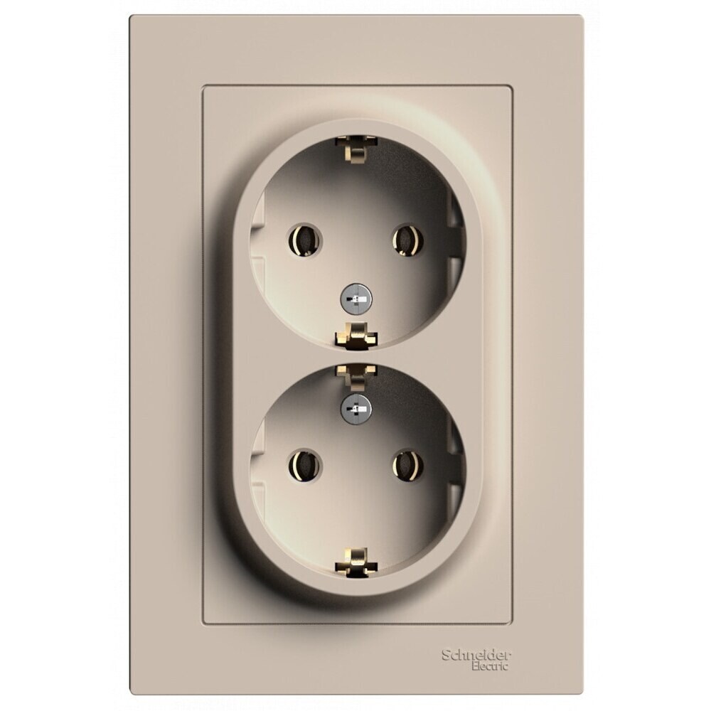 original-3278.jpg Розетка Systeme Electric AtlasDesign встраиваемая песочная (ATN001224) — изображение 1