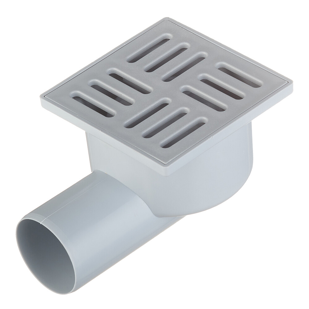 original-32978.jpg Трап душевой горизонтальный АНИ пласт с гидрозатвором 100х100 мм d50 мм пластиковая решетка (TA5104) — изображение 1