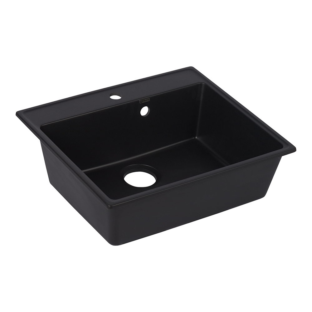 original-32981.jpg Мойка для кухни Ulgran Forte 58х50х20 см врезная с сифоном кварц уголь — изображение 1