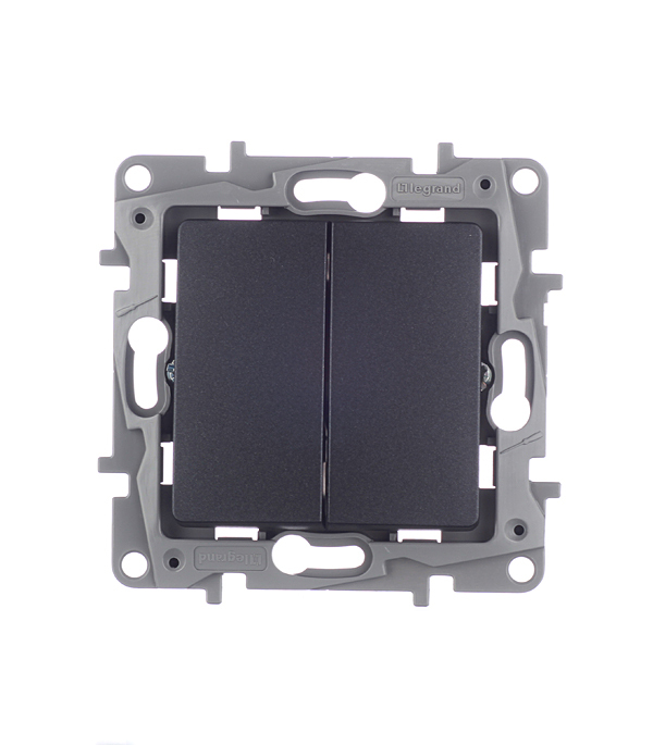 original-33005.jpg Переключатель Legrand Etika двухклавишный встраиваемый антрацит (672612) — изображение 1
