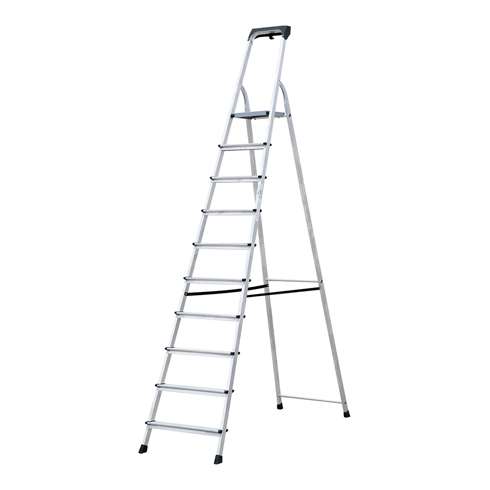 original-33151.jpg Стремянка алюминиевая 9 ступеней 80 мм с лотком-органайзером 1,94 м Новая высота — изображение 1