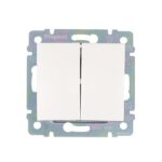 Переключатель Legrand Valena двухклавишный встраиваемый белый (694266)