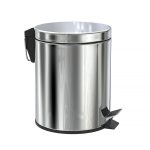 Ведро для мусора Fora с крышкой 5 л металл хром с педалью