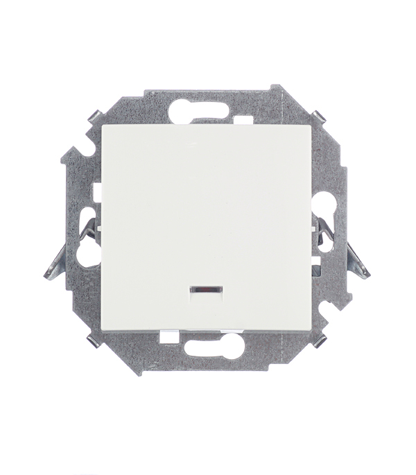 original-33330.jpg Выключатель Simon 15 одноклавишный встраиваемый белый с подсветкой (1591104-030) — изображение 1