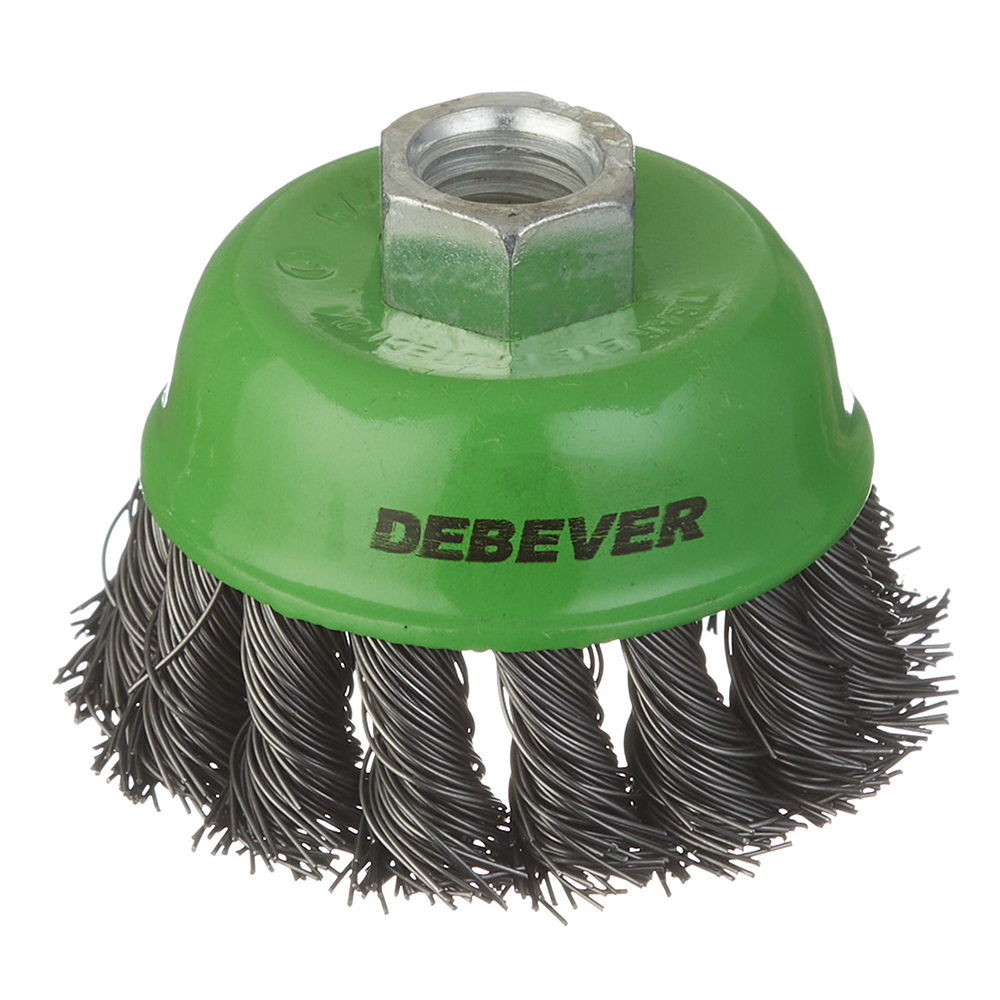 original-33335.jpg Корщетка для УШМ и УПМ Debever витая жесткая чашеобразная d65 мм М14 сталь — изображение 1