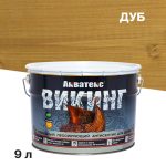 Антисептик Акватекс Викинг декоративный для дерева дуб 9 л