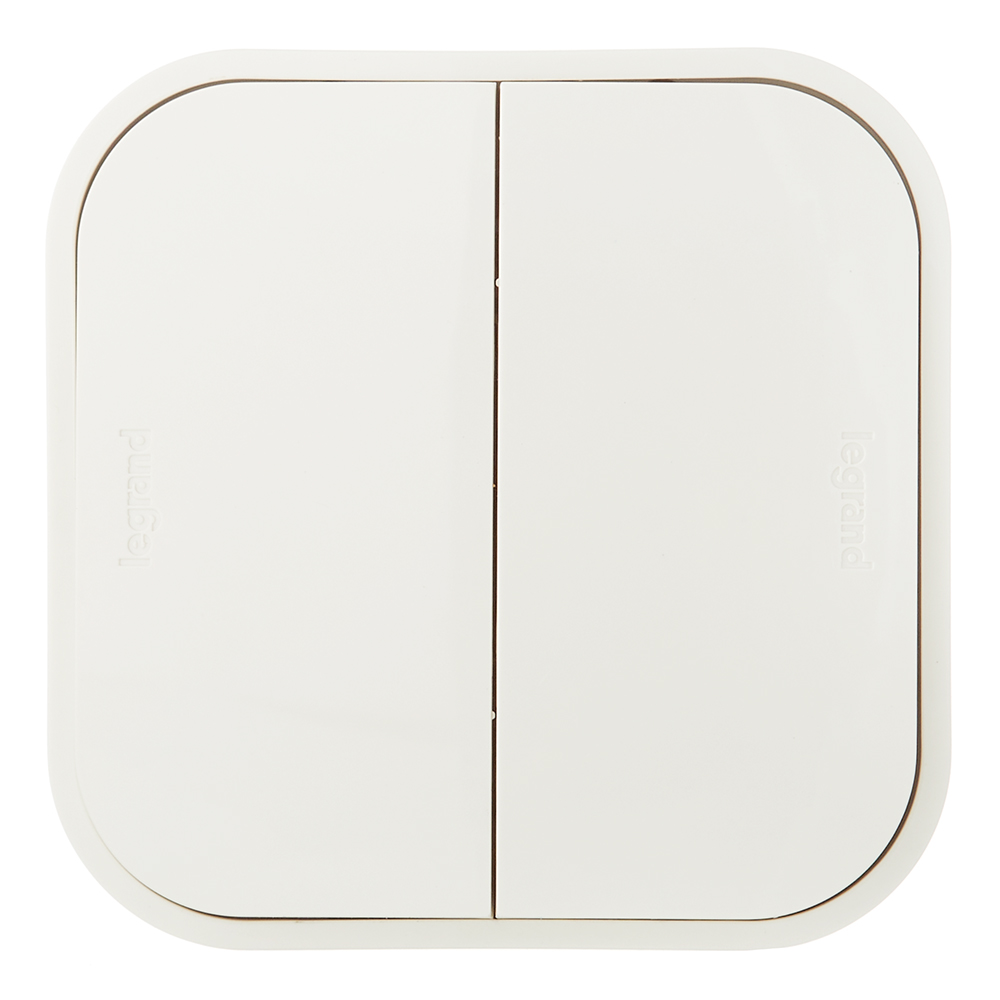 original-33435.jpg Переключатель Legrand Quteo двухклавишный накладной слоновая кость (782236) — изображение 1