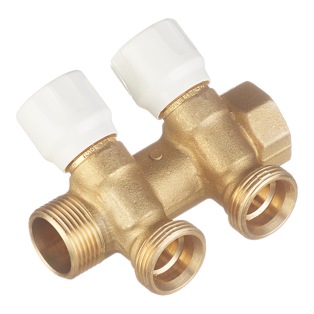 original-33495.jpg Коллектор Tece 3/4 ВР(г) х 2 выхода 3/4 НР(ш) ЕК х 3/4 НР(ш) с запорными вентилями (8730006) — изображение 1