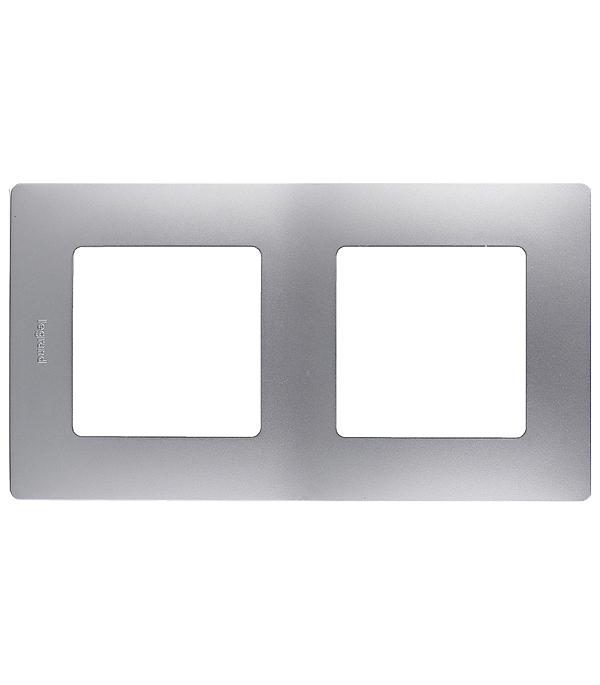 original-33520.jpg Рамка Legrand Etika двухместная алюминий (672552) — изображение 1