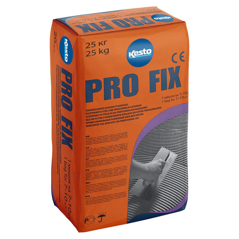 original-33524.jpg Клей для плитки/ керамогранита/ камня Kesto Pro Fix серый класс C2 TE 25 кг — изображение 1