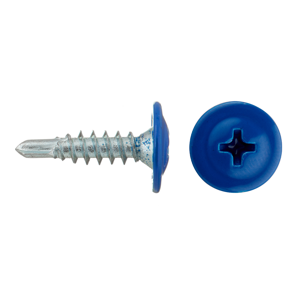 original-33528.jpg Саморезы клопы 16x4,2 мм с буром Daxmer (200 шт.) синий RAL 5005 — изображение 1