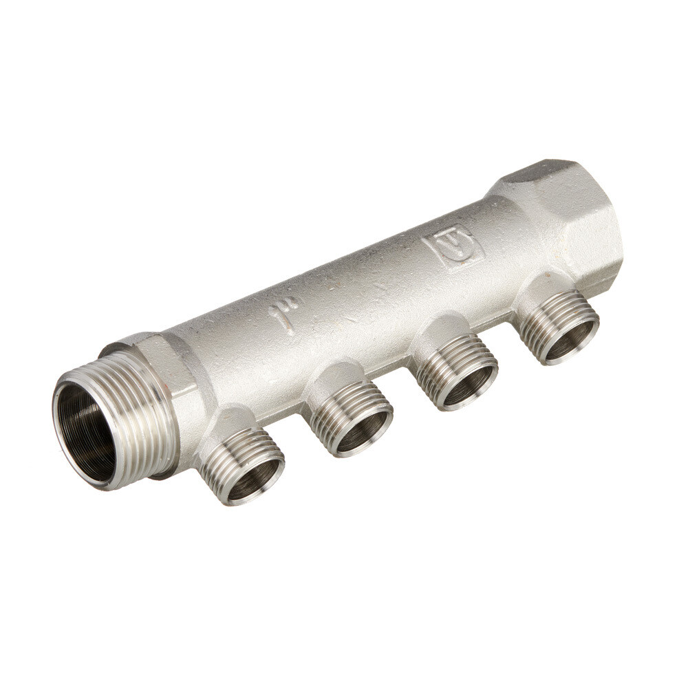 original-33639.jpg Коллектор Valtec 1 ВР(г) х 4 выхода 1/2 НР(ш) х 1 НР(ш) (VTc.500.N.0604) — изображение 1