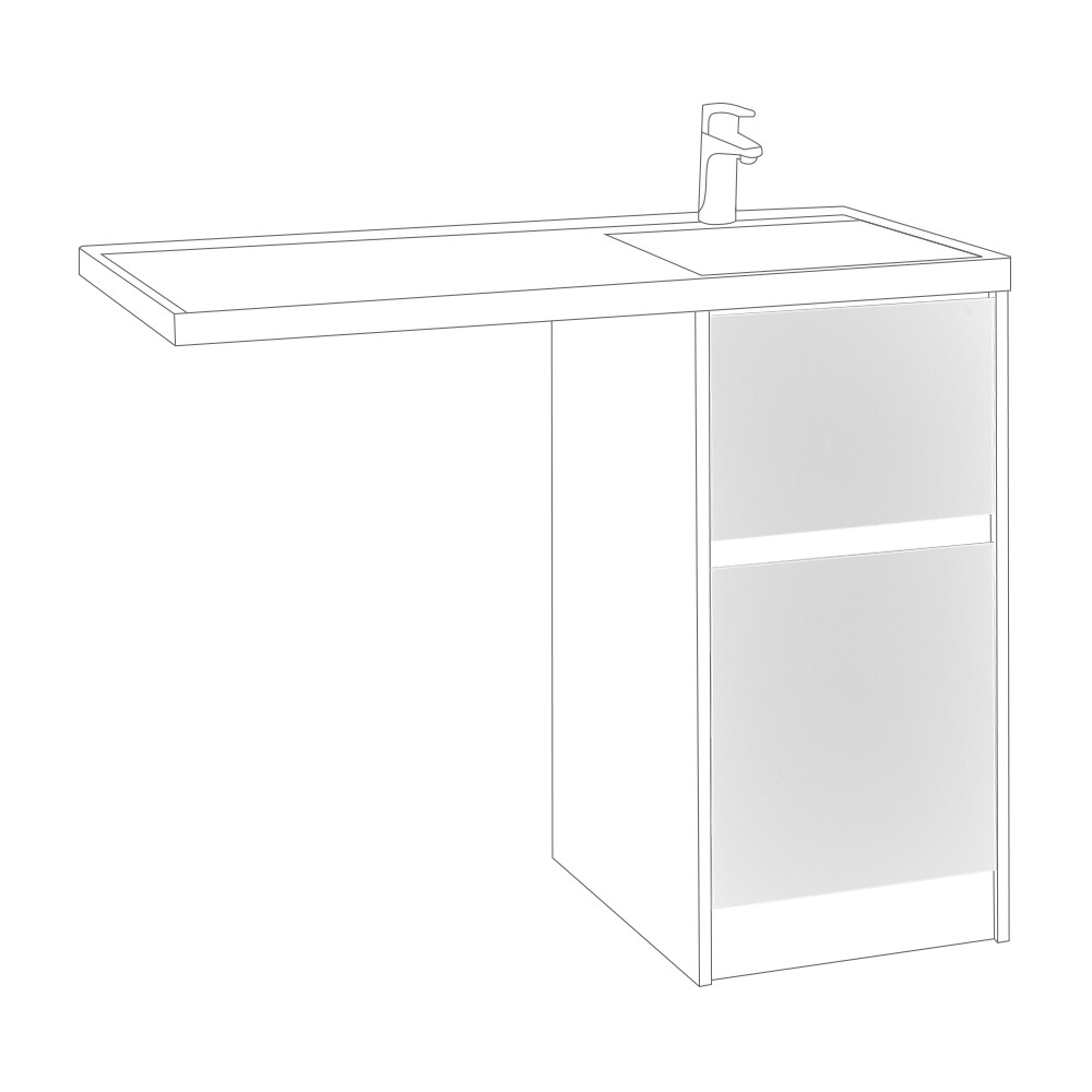 original-33714.jpg Фасад тумбы под раковину Aquaton Лондри 40 см белый (1A274901LH010) — изображение 1