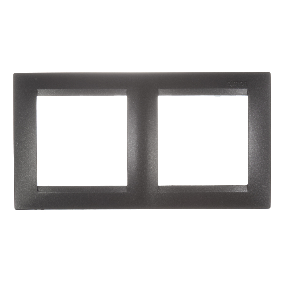 original-33765.jpg Рамка Simon 15 двухместная графит (1500620-038) — изображение 1