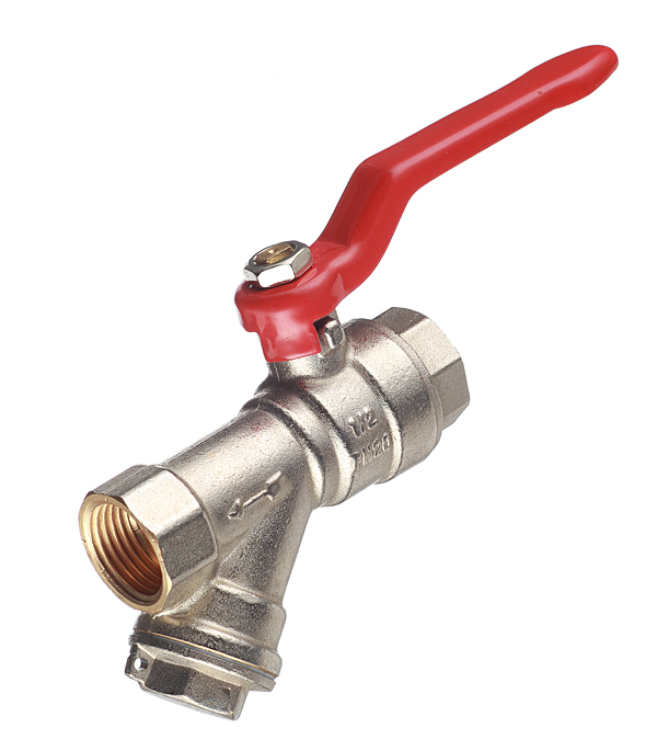 original-33806.jpg Кран шаровой латунный Valtec 1/2 ВР(г) х 1/2 ВР(г) ручка с фильтром прямой (VT.292.N.04) — изображение 1