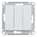 Выключатель Systeme Electric AtlasDesign трехклавишный встраиваемый белый (ATN000131)