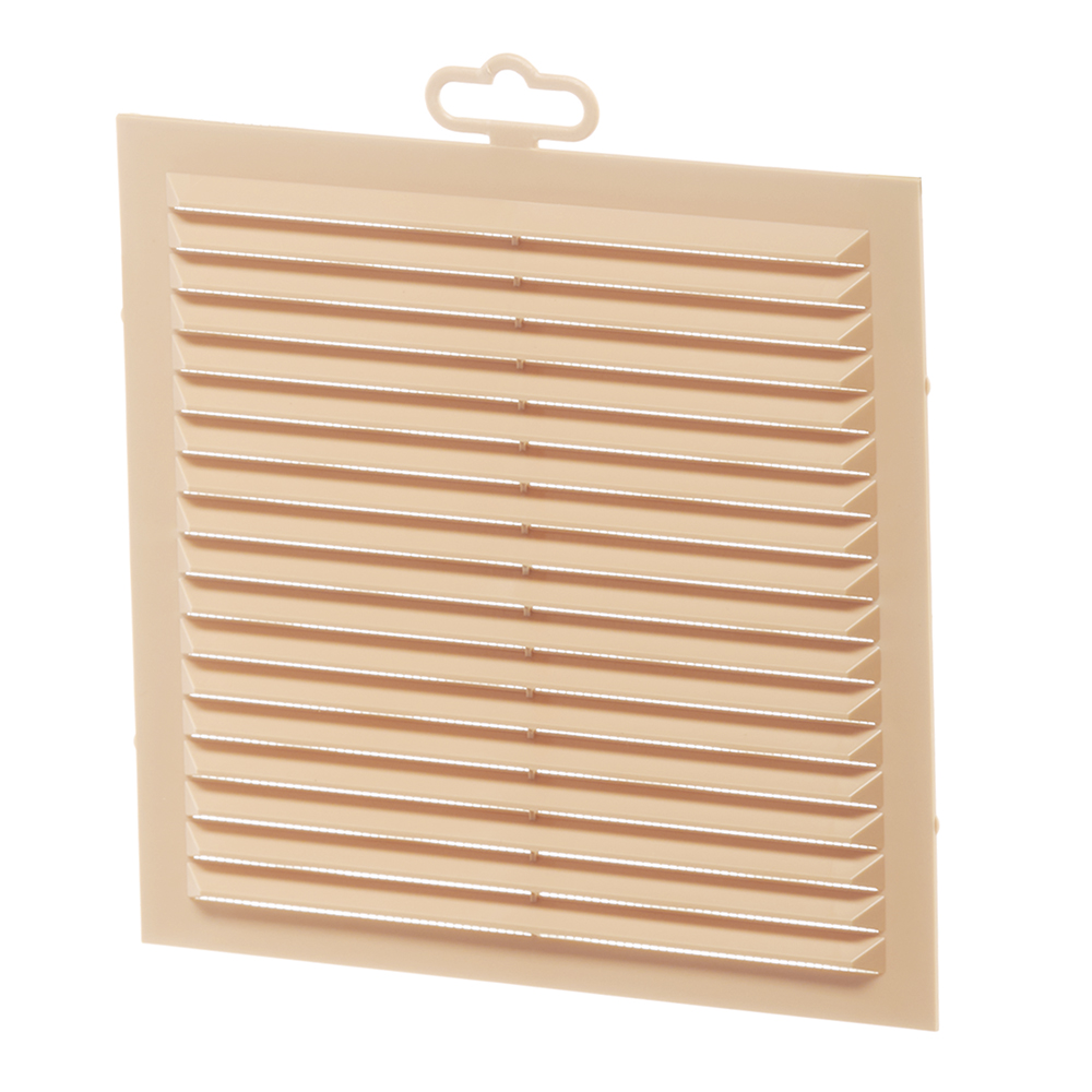 original-33983.jpg Решетка вентиляционная пластиковая приточно-вытяжная Era С 194х194 мм с сеткой бежевая — изображение 1