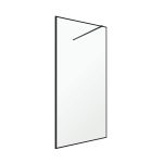 Душевая перегородка Walk in Ulitka Prisma черная 90х195 см стекло прозрачное 6 мм (74104157)