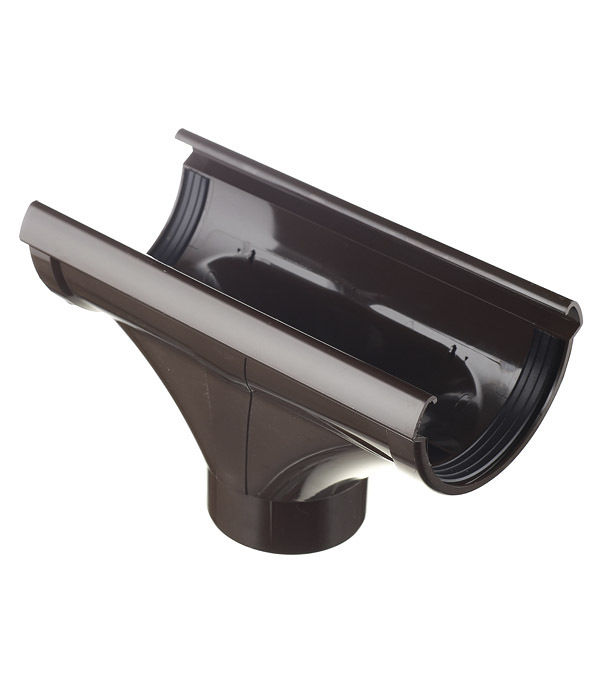 original-34361.jpg Воронка желоба Docke Lux пластиковая d140-100 мм шоколад RAL 8019 — изображение 1