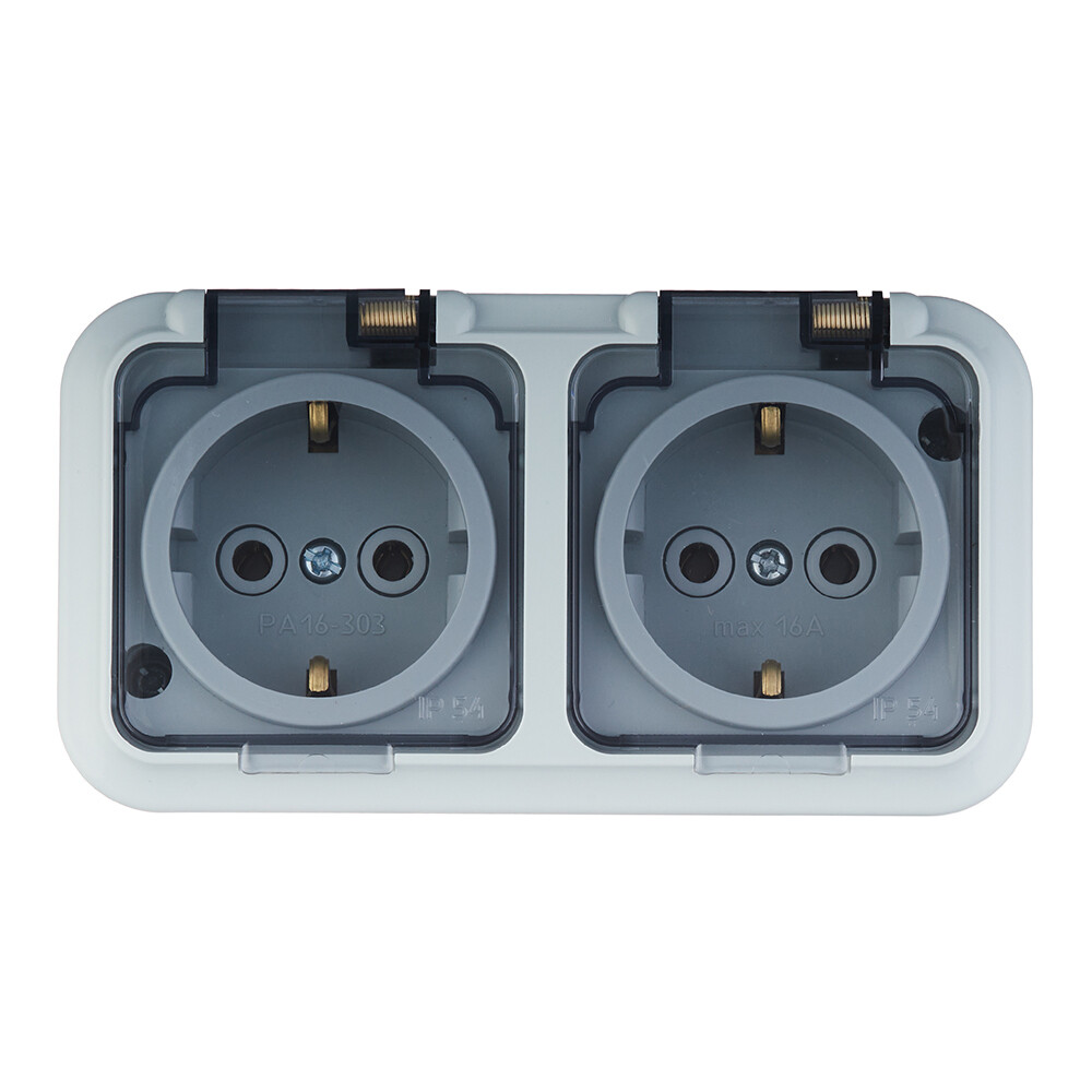 original-34393.jpg Розетка Svet накладная серая с крышкой (EV 0366-6629) — изображение 1