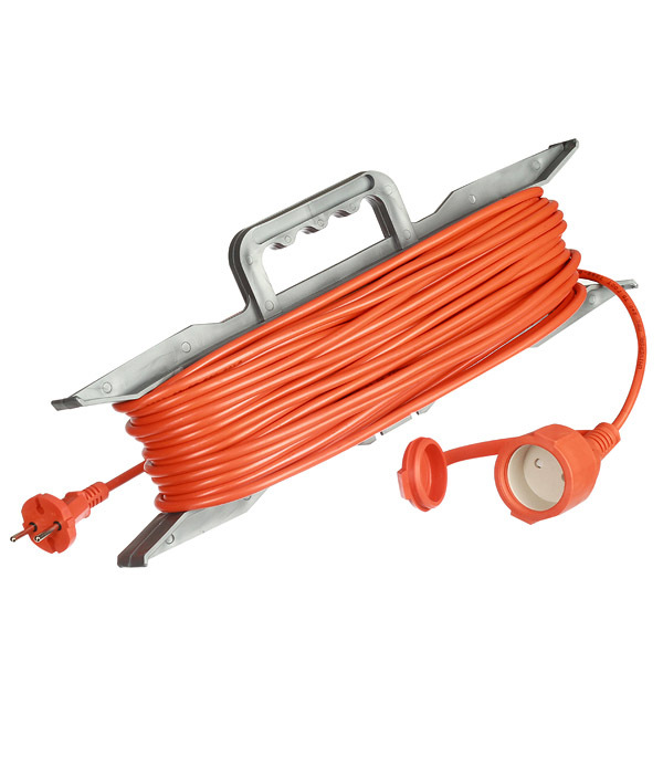 original-34487.jpg Удлинитель UNIVersal без заземления 30 м на рамке 1,3 кВт 1 розетка ПВС 2х0,75 кв.мм IP54 — изображение 1