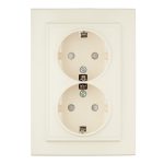 Розетка EKF Минск встраиваемая бежевая со шторками (ERR16-128-200)