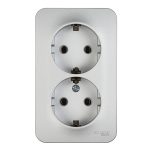 Розетка Systeme Electric Blanca накладная алюминий (BLNRA010213)