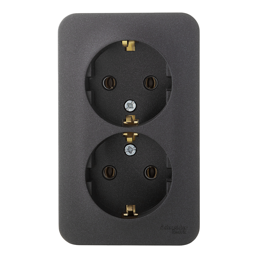 original-3472.jpg Розетка Systeme Electric Blanca накладная антрацит (BLNRA010216) — изображение 1