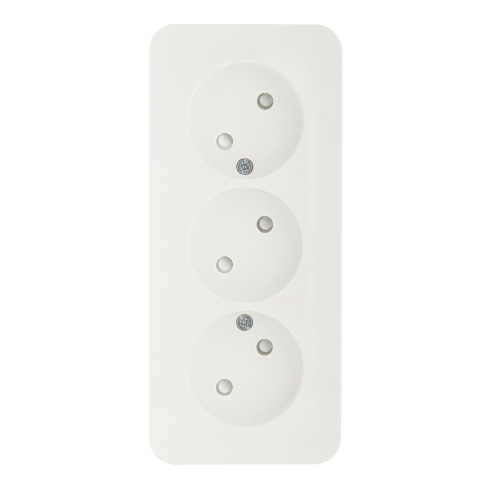 original-3481.jpg Розетка Systeme Electric Blanca накладная молочная со шторками (BLNRA001312) — изображение 1