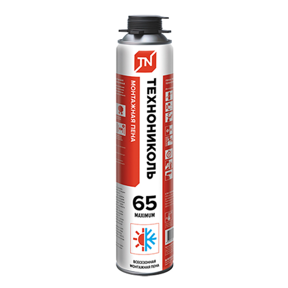 original-35074.jpg Пена монтажная профессиональная Технониколь 65 Maximum всесезонная 850 мл — изображение 1