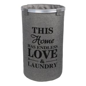 Корзина для белья Fixsen Laundry d380х600 мм 80 л серая (FX-1031А)