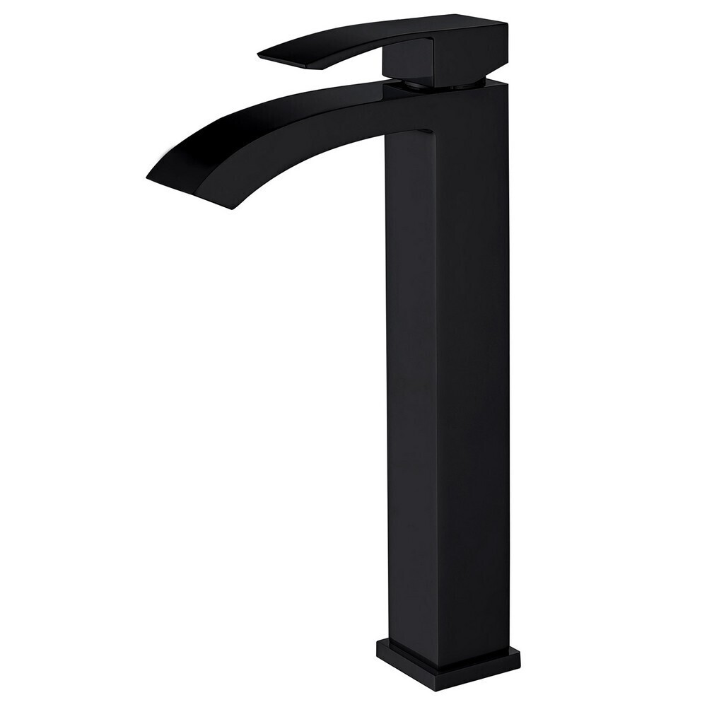 original-3516.jpg Смеситель для раковины высокий Abber Wasserfall черный однорычажный (AF8611B) — изображение 1