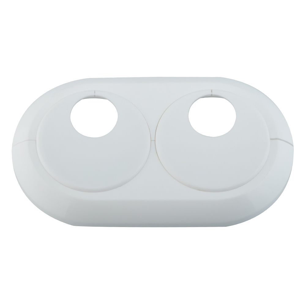 original-35240.jpg Отражатель декоративный двойной MCH d20 мм с эксцентриковой накладкой белый пластиковый (KB2000-20KIT) — изображение 1