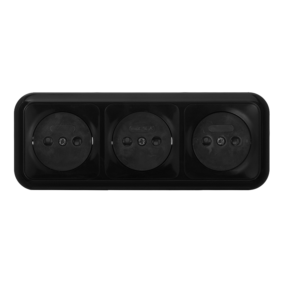 original-35245.jpg Розетка Svet накладная черная со шторками (EV0361-8331) — изображение 1