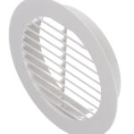 Решетка вентиляционная пластиковая наружная Era РКН d136 мм с фланцем d100 мм белая
