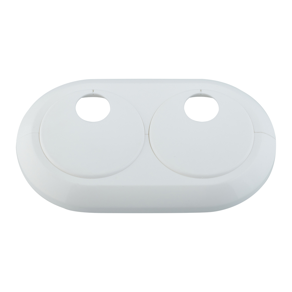 original-35278.jpg Отражатель декоративный двойной MCH d16 мм с эксцентриковой накладкой белый пластиковый (KB2000-16KIT) — изображение 1