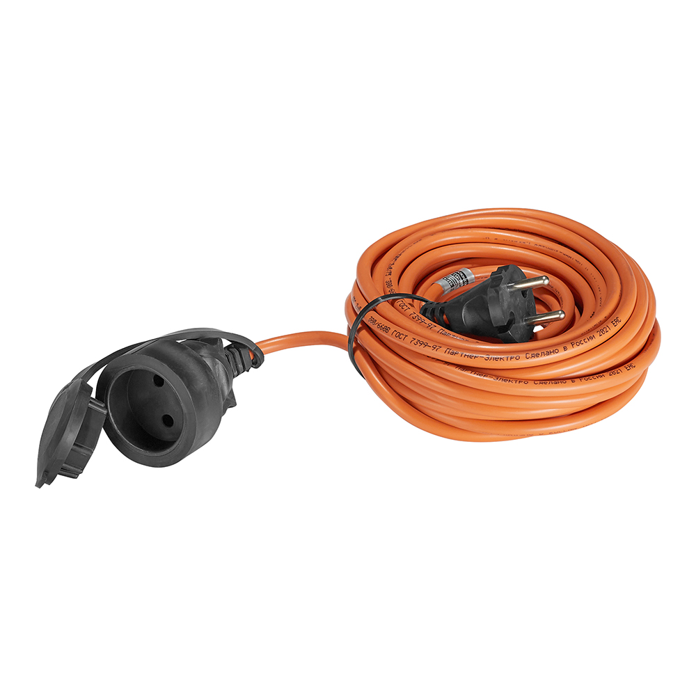 original-35284.jpg Удлинитель Партнер Электро без заземления 10 м 1,3 кВт 1 розетка ПВС 2х0,75 кв.мм IP44 — изображение 1