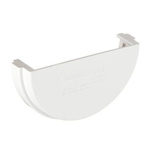 Заглушка желоба пластиковая d120 мм Grand Line белая RAL 9003