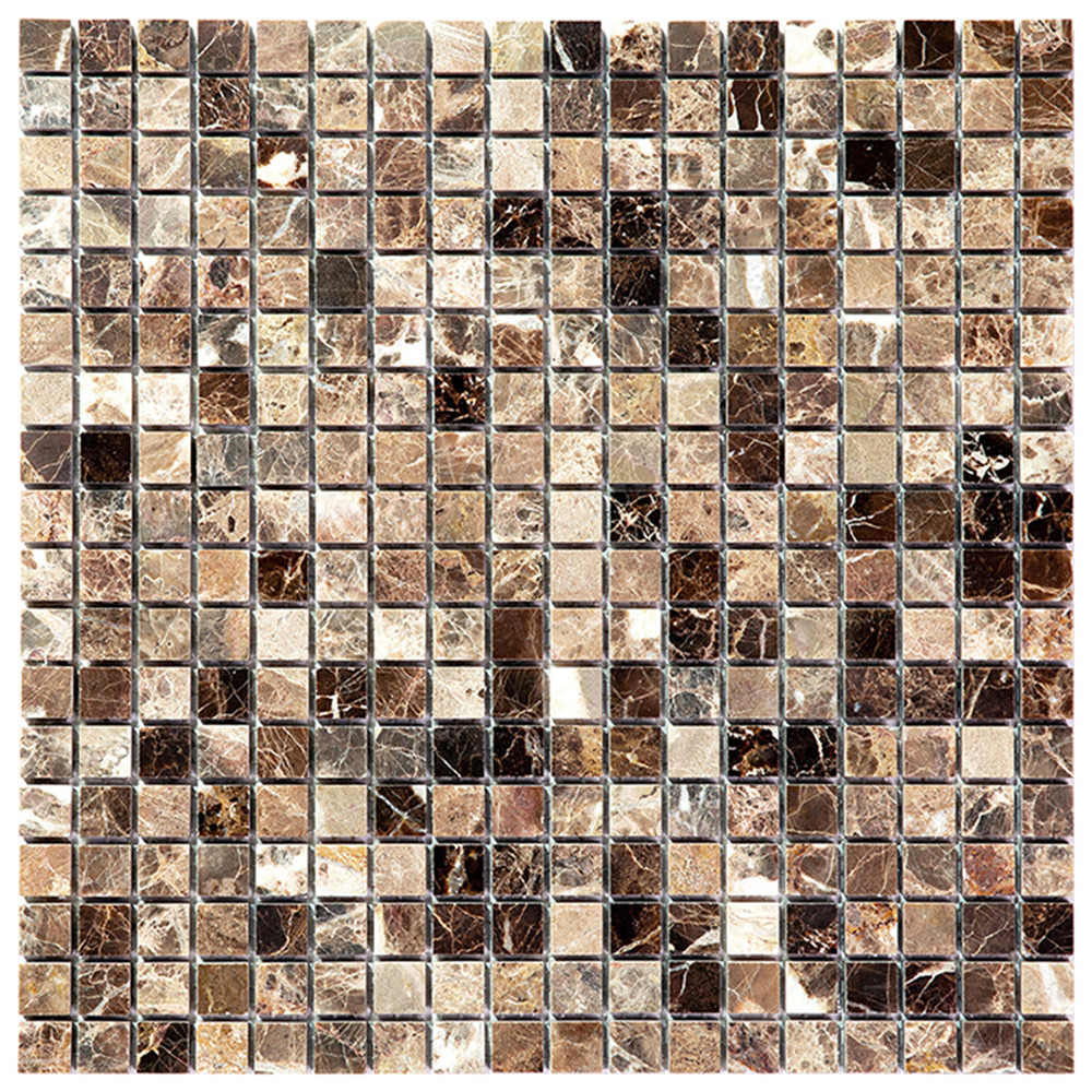 original-35380.jpg Мозаика Mir Mosaic Natural i-Tilе коричневая из натурального камня 298х298х4 мм глянцевая — изображение 1