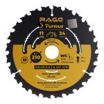 Диск пильный по дереву Rage Furious Fast cut 210х30х1,4 мм 24 зуба (594234)