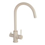 Смеситель для кухни Corsa Deco Pride бежевый с высоким изливом с подключением к фильтру однорычажный (966382)