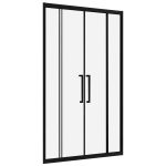 Душевая дверь Abber стекло прозрачное 180х195 см профиль черный 6 мм раздвижная (AG33180BH)