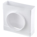 Соединитель Т-образный пластиковый для плоских воздуховодов 60х204 мм с круглыми d125 мм