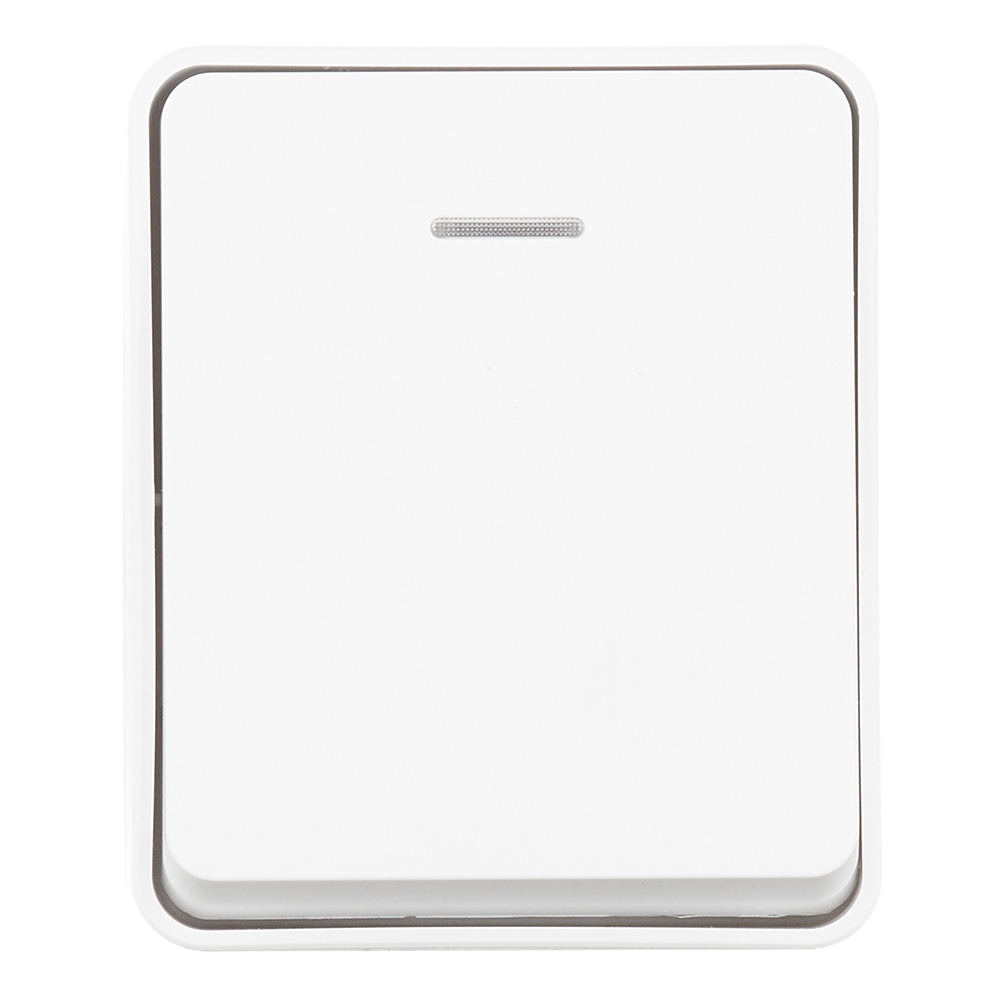 original-35492.jpg Выключатель Systeme Electric AtlasDesign Profi54 одноклавишный накладной белый с подсветкой (ATN540113) — изображение 1