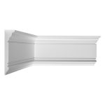 Молдинг из экополимера ударопрочный 90х20х2000 мм под покраску Stenopol C7226 белый