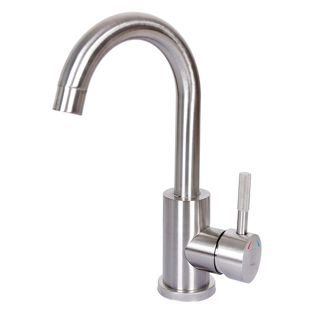 original-35690.jpg Смеситель для кухни и раковины ARGOtech Solid сатин однорычажный с поворотным изливом (35-02 SOLID-J) — изображение 1