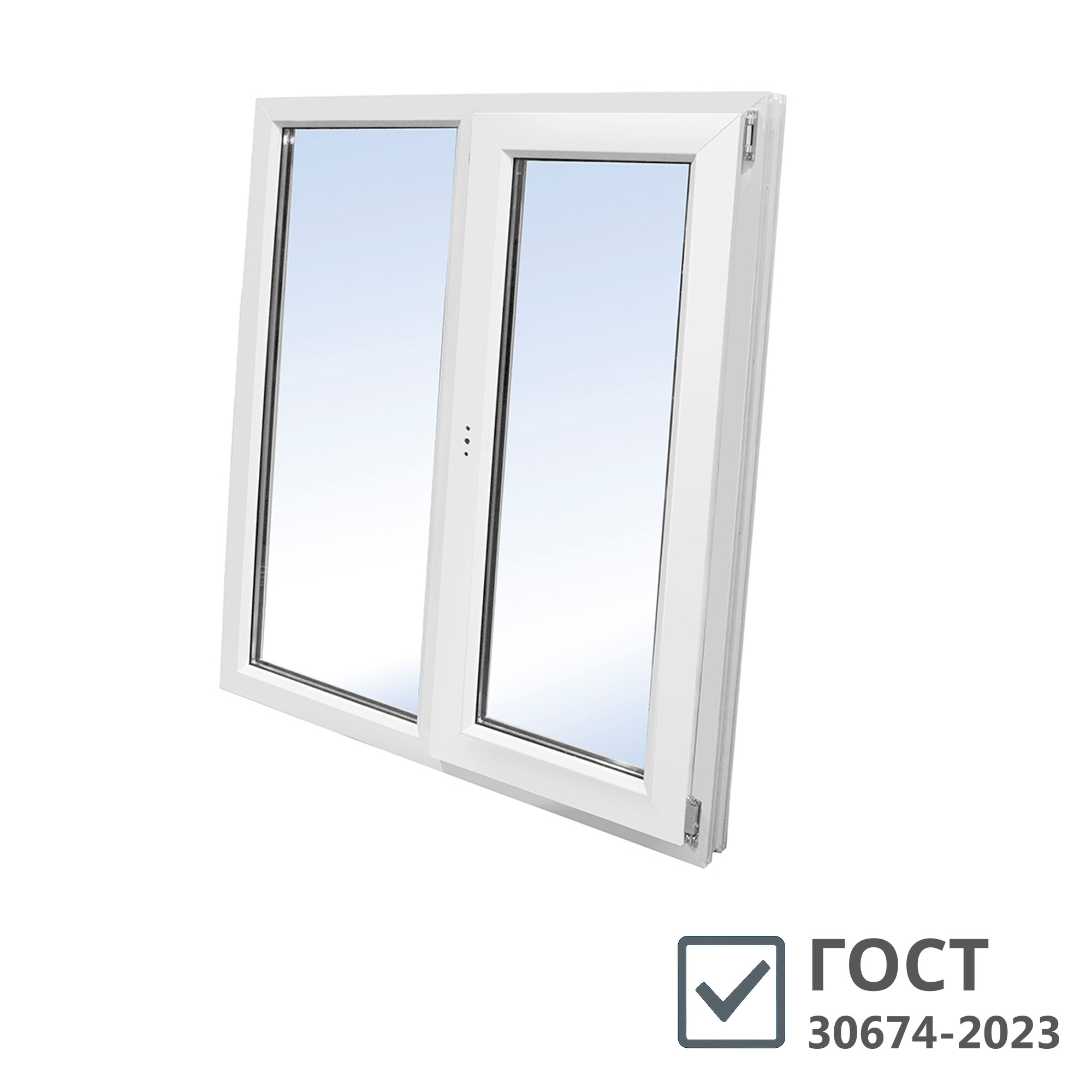 original-35740.jpg Пластиковое окно VEKA WHS Halo 60 1440х1200 мм 2 створки левая глухая правая поворотно-откидная двухкамерное — изображение 1