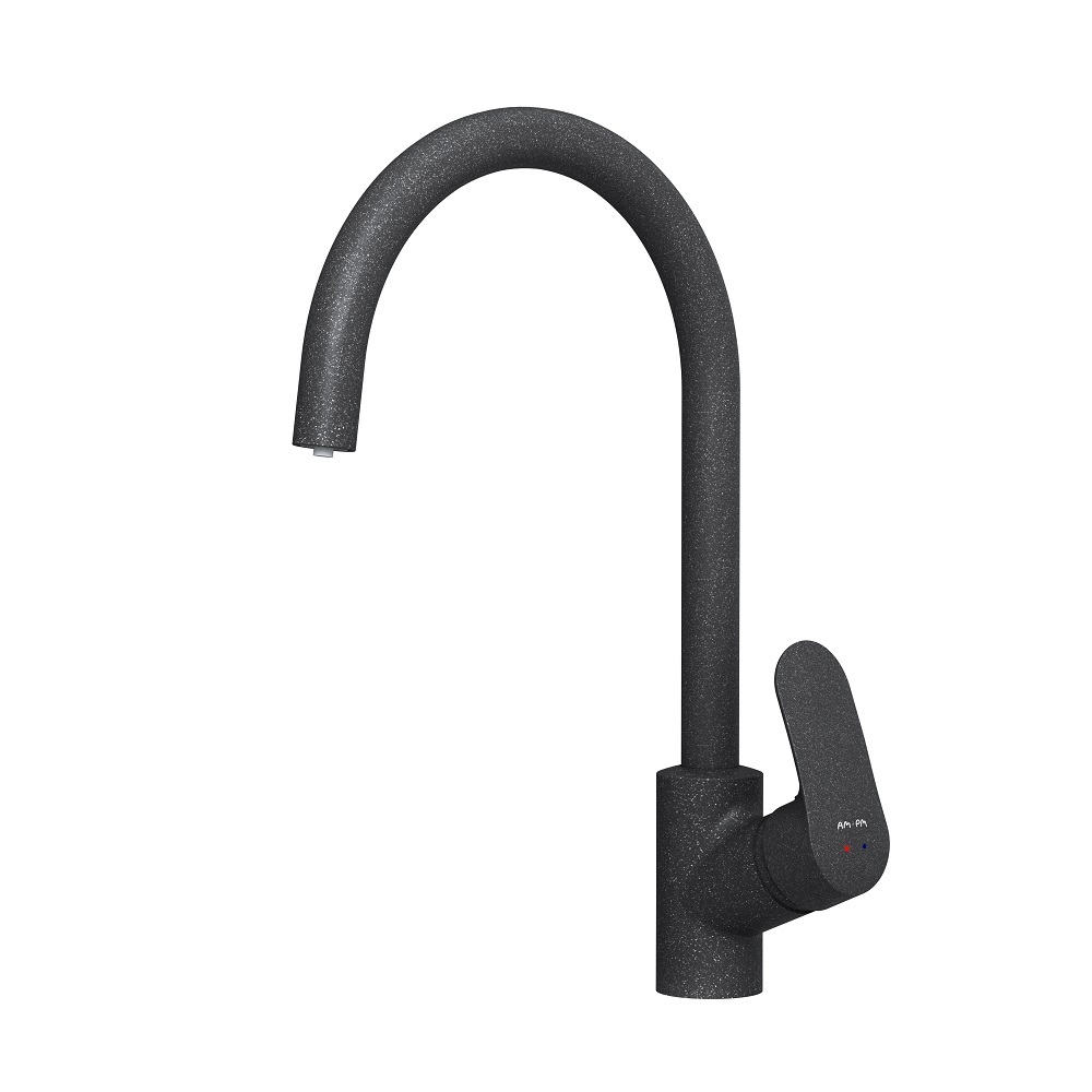original-3587.jpg Смеситель для кухни AM.PM Like черный с высоким изливом с подключением к фильтру однорычажный (F8007722) — изображение 1